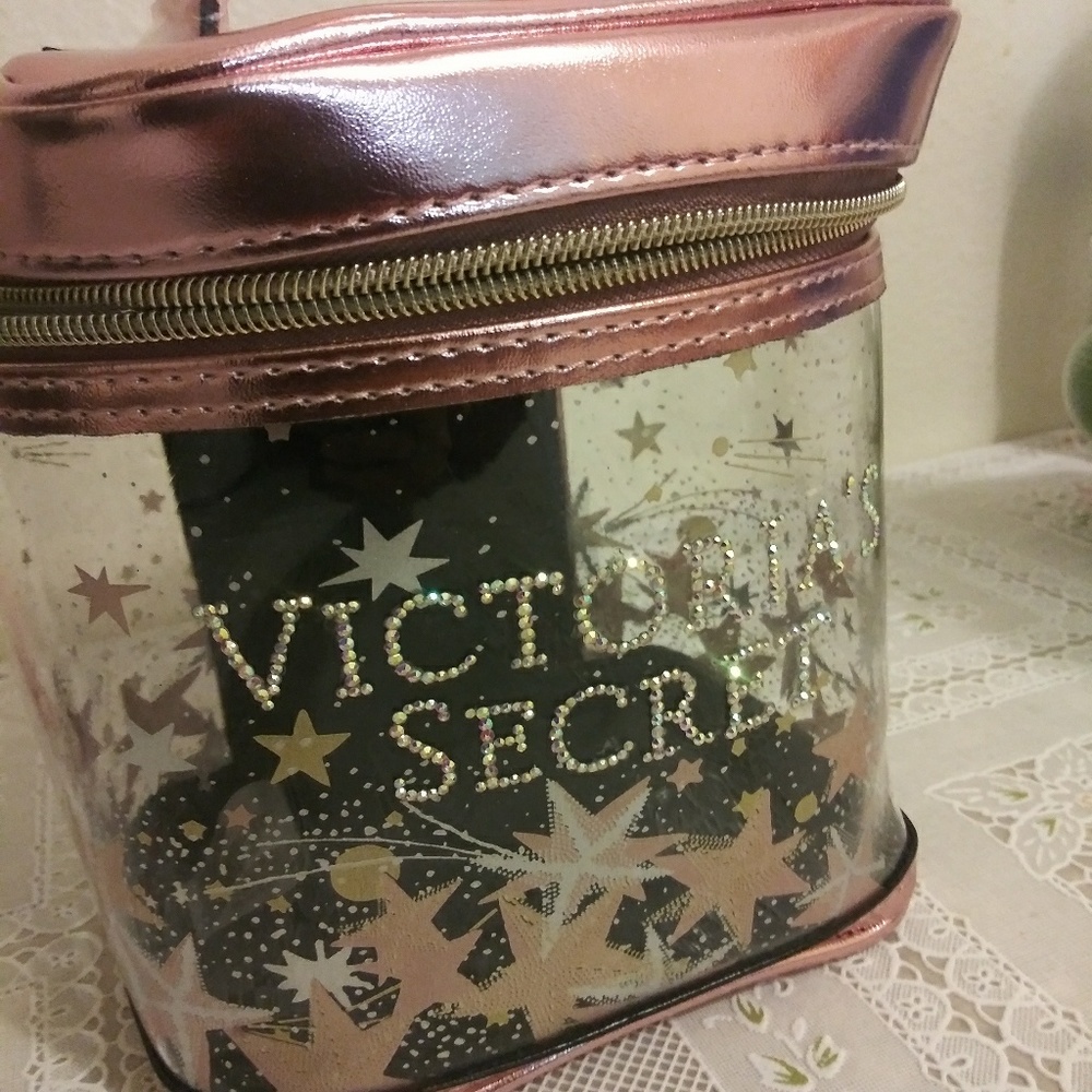Victoria's Secret small train case with rhinestone